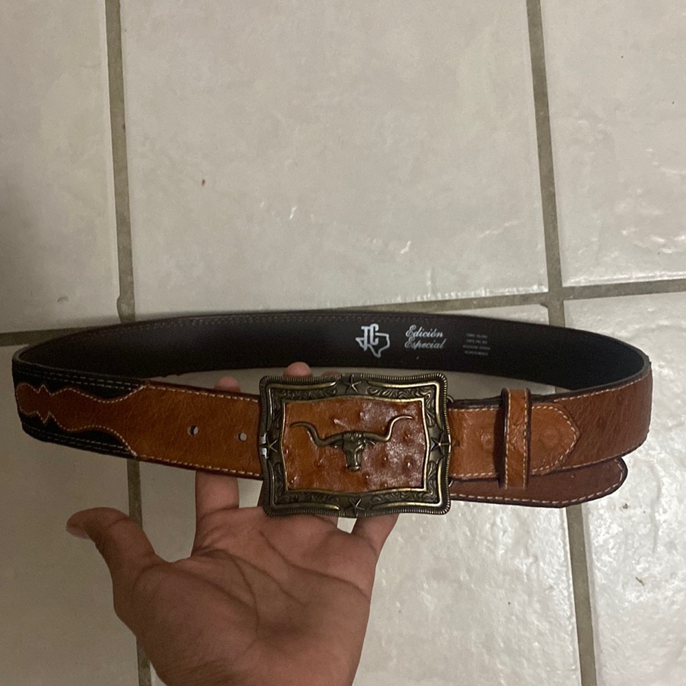 Ostrich Buckle Belt